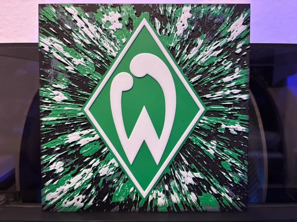 SV Werder Bremen Logo "Space" Hueforge SV Werder Bremen Logo "Space" Hueforge
