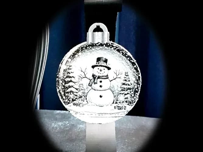 Christmas Ornament Snowman, Hueforge Christmas Ornament Snowman, Hueforge