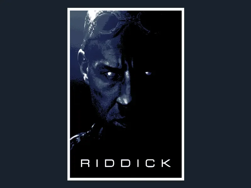 Riddick (Movie Poster - HueForge) by HugheCraft HueForge model: Riddick (Movie Poster - HueForge) by HugheCraft