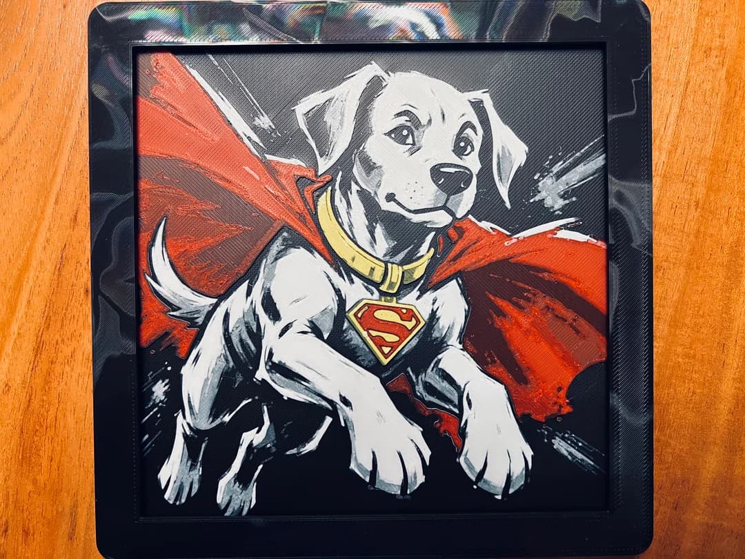 Krypto by JustBe 3D Printing HueForge model: Krypto by JustBe 3D Printing