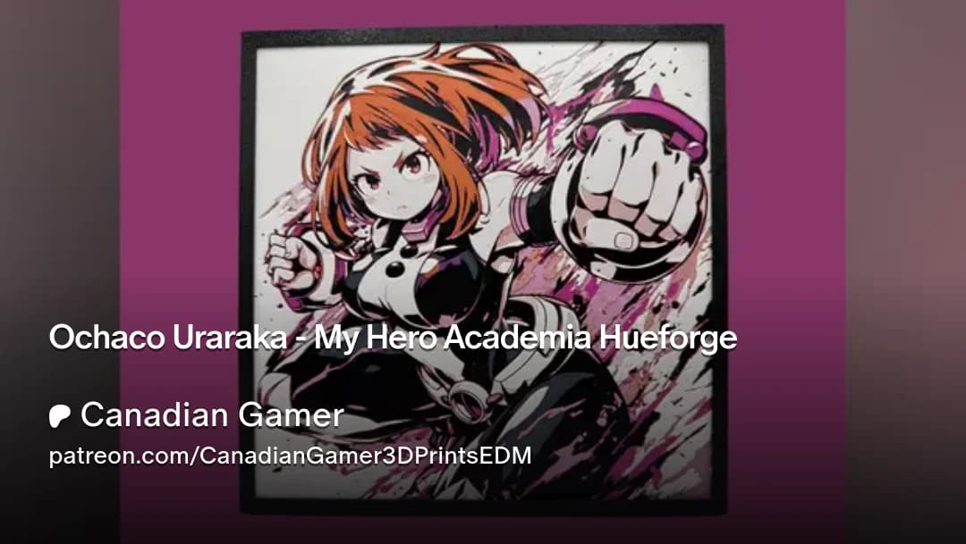 Ochaco Uraraka - My Hero Academia Hueforge by Canadian Gamer HueForge model: Ochaco Uraraka - My Hero Academia Hueforge by Canadian Gamer