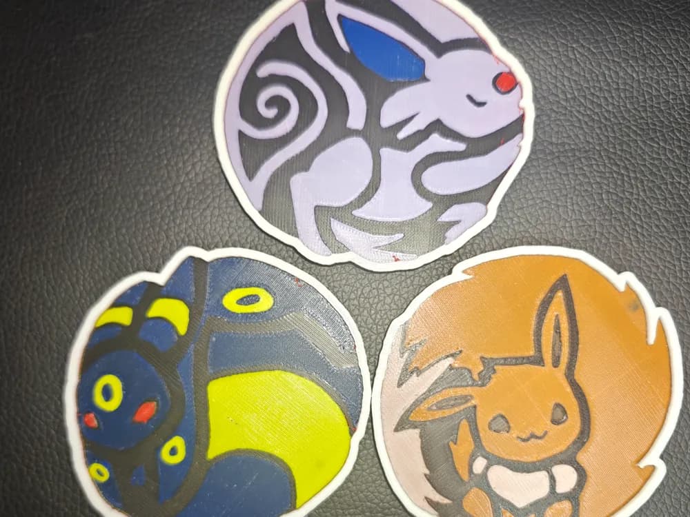 Eeveelution Eevee Umbreon Espeon coaster set 1/3 Eeveelution Eevee Umbreon Espeon coaster set 1/3