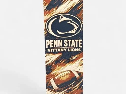 Penn State Football 50mm x 150mm Bookmark by MythicHue's HueForge model: Penn State Football 50mm x 150mm Bookmark by MythicHue's