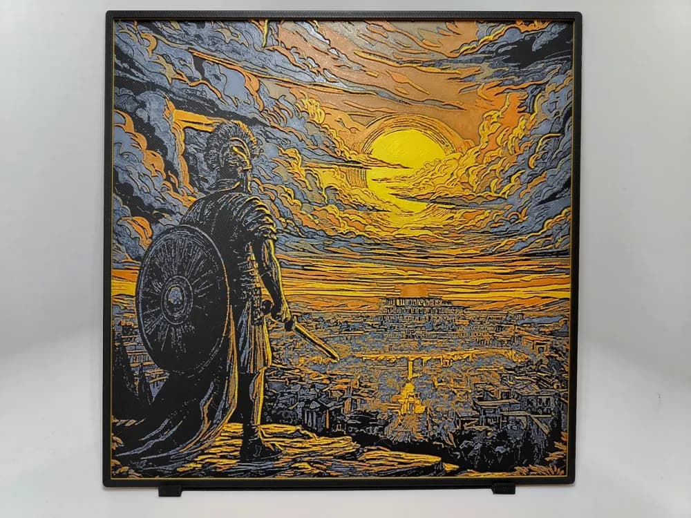 Roman Centurion Sunset - Hueforge by BeaN HueForge model: Roman Centurion Sunset - Hueforge by BeaN