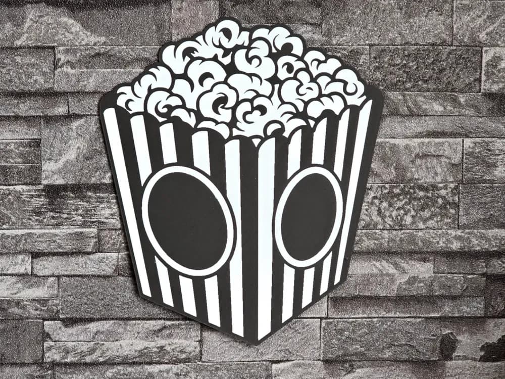 Hueforge PopCorn Cinema Vintage 2 colors by StefBull85 HueForge model: Hueforge PopCorn Cinema Vintage 2 colors by StefBull85
