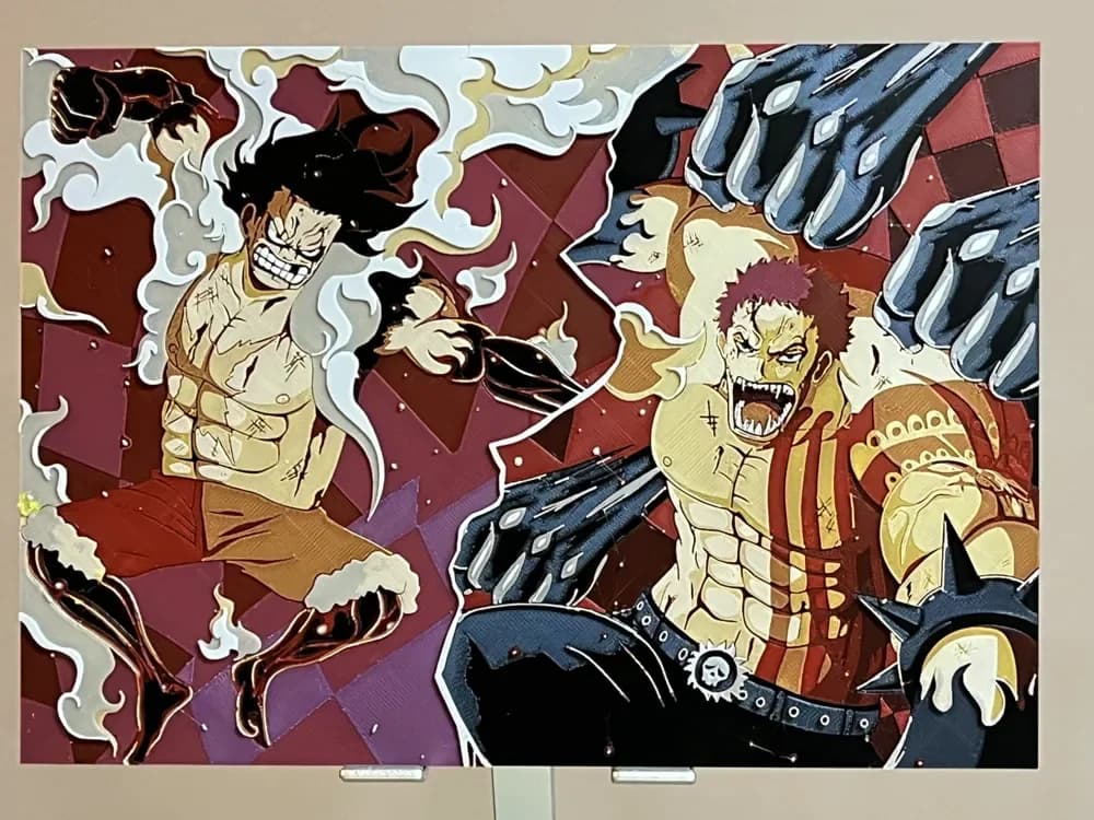 One Piece Luffy vs Katakuri Hueforge by FantasyZ HueForge model: One Piece Luffy vs Katakuri Hueforge by FantasyZ