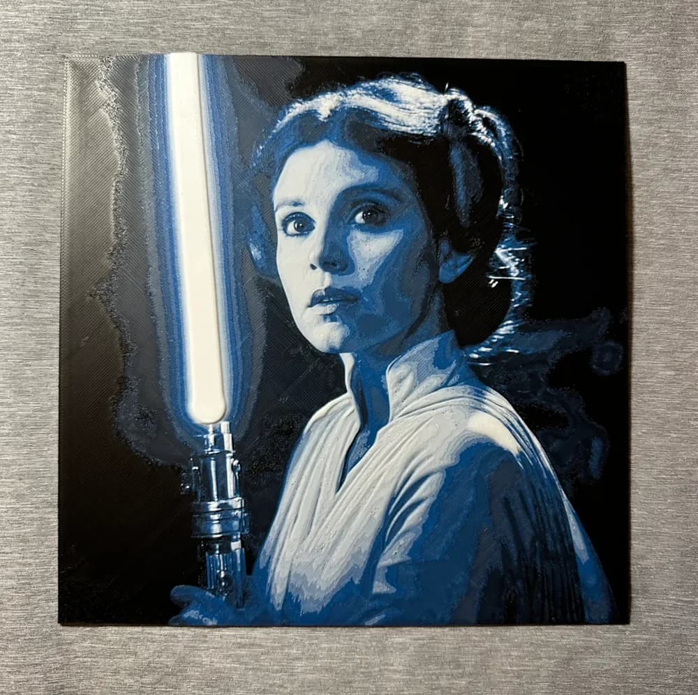 Leia 3-Color Hueforge by Hey Ben HueForge model: Leia 3-Color Hueforge by Hey Ben