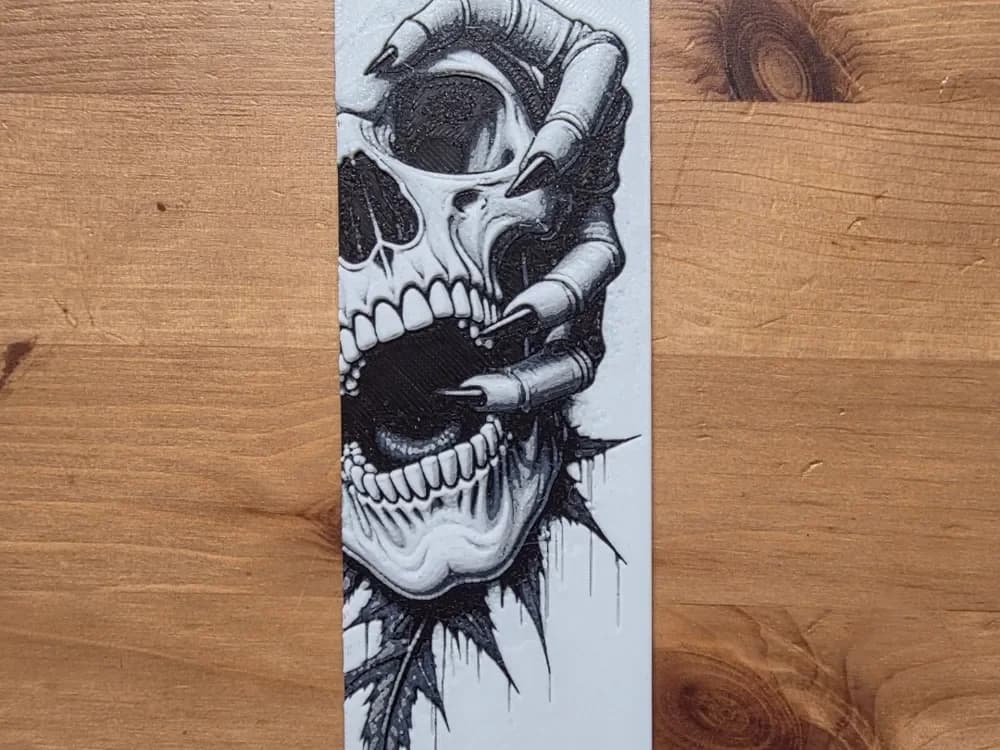 Skull Bookmark by Morganja HueForge model: Skull Bookmark by Morganja