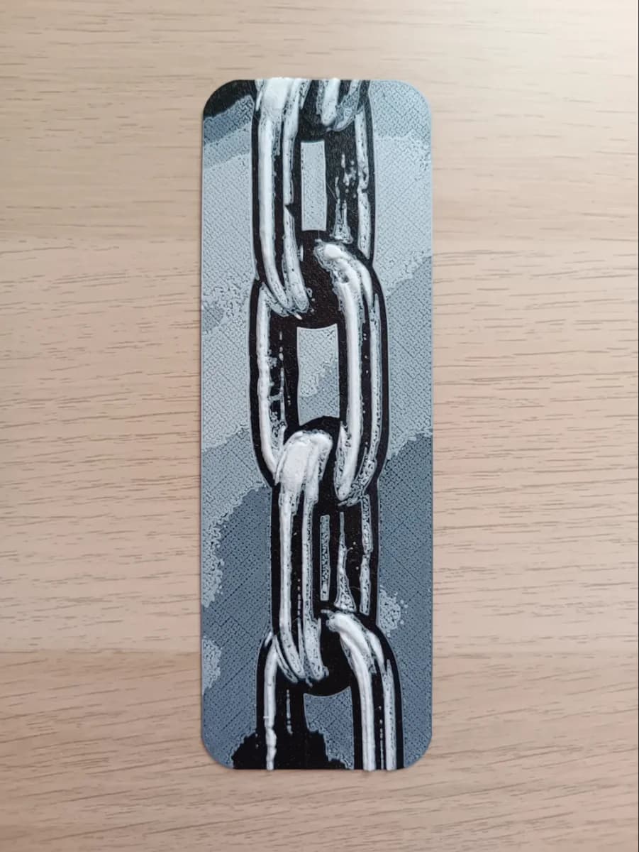 Chain Bookmark by Atrus Design HueForge model: Chain Bookmark by Atrus Design