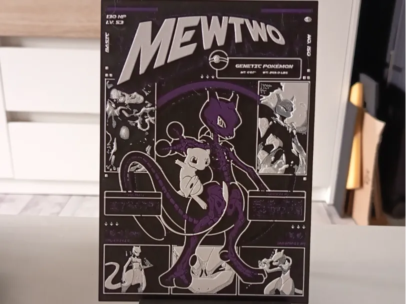 MewTwo Pokemon Hueforge by 3DNesy HueForge model: MewTwo Pokemon Hueforge by 3DNesy