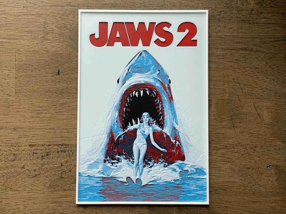 Jaws 2 (1978) Hueforge Movie Poster Jaws 2 (1978) Hueforge Movie Poster