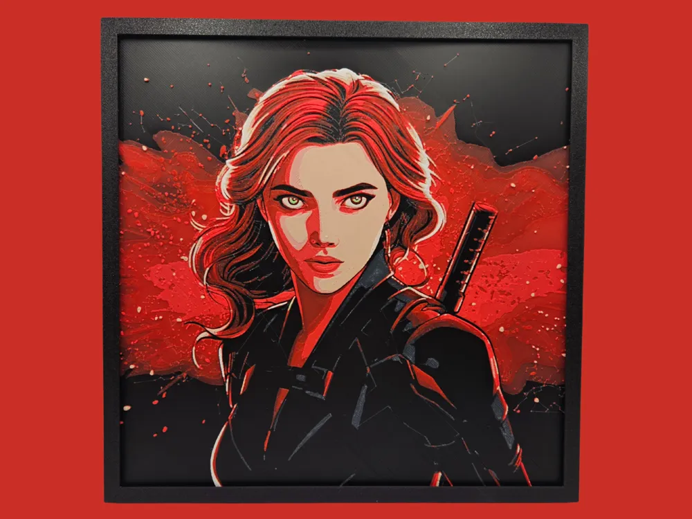 Black Widow - Natasha Romanoff by BusyKikiBee HueForge model: Black Widow - Natasha Romanoff by BusyKikiBee
