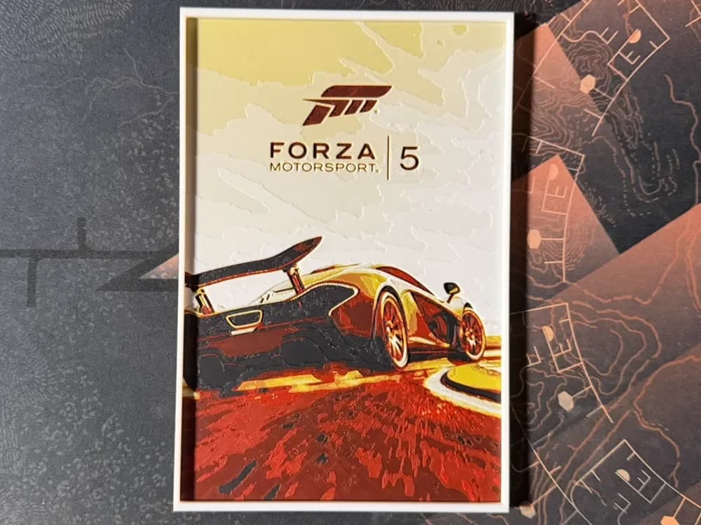 Forza Motorsport 5 (Light) - HueForge Game by ZorPrime7 HueForge model: Forza Motorsport 5 (Light) - HueForge Game by ZorPrime7