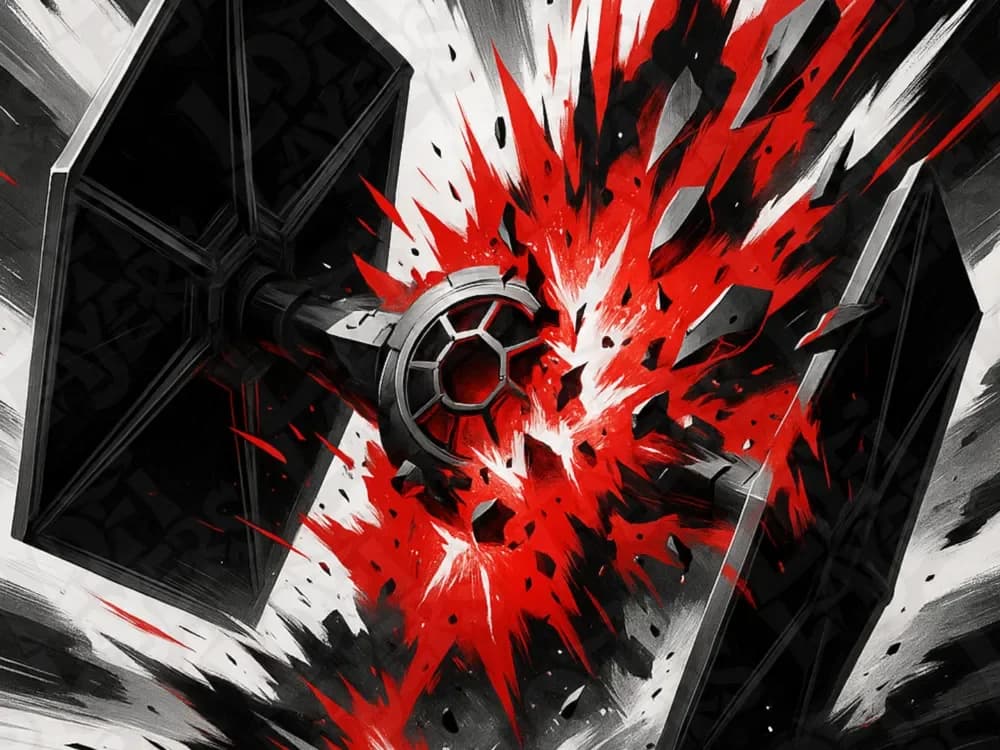 TIE Fighter Crash Hueforge by LoFi Layers HueForge model: TIE Fighter Crash Hueforge by LoFi Layers
