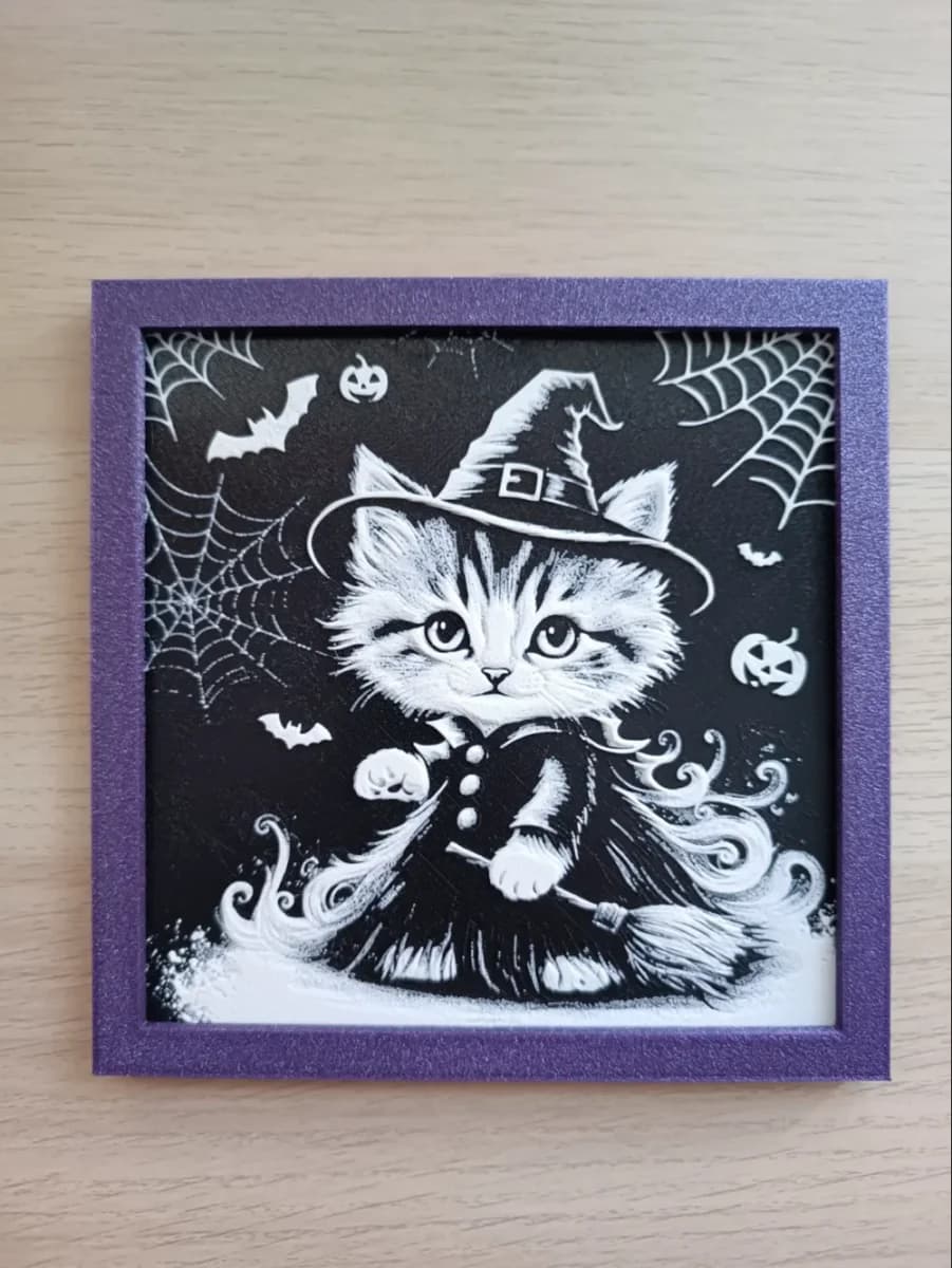 Kitty Witch Halloween Hueforge Kitty Witch Halloween Hueforge