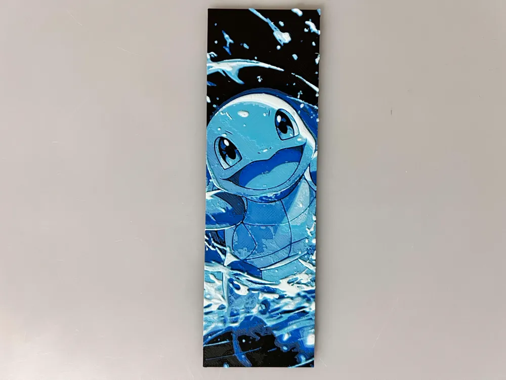Squirtle - Bookmark by 3djd HueForge model: Squirtle - Bookmark by 3djd