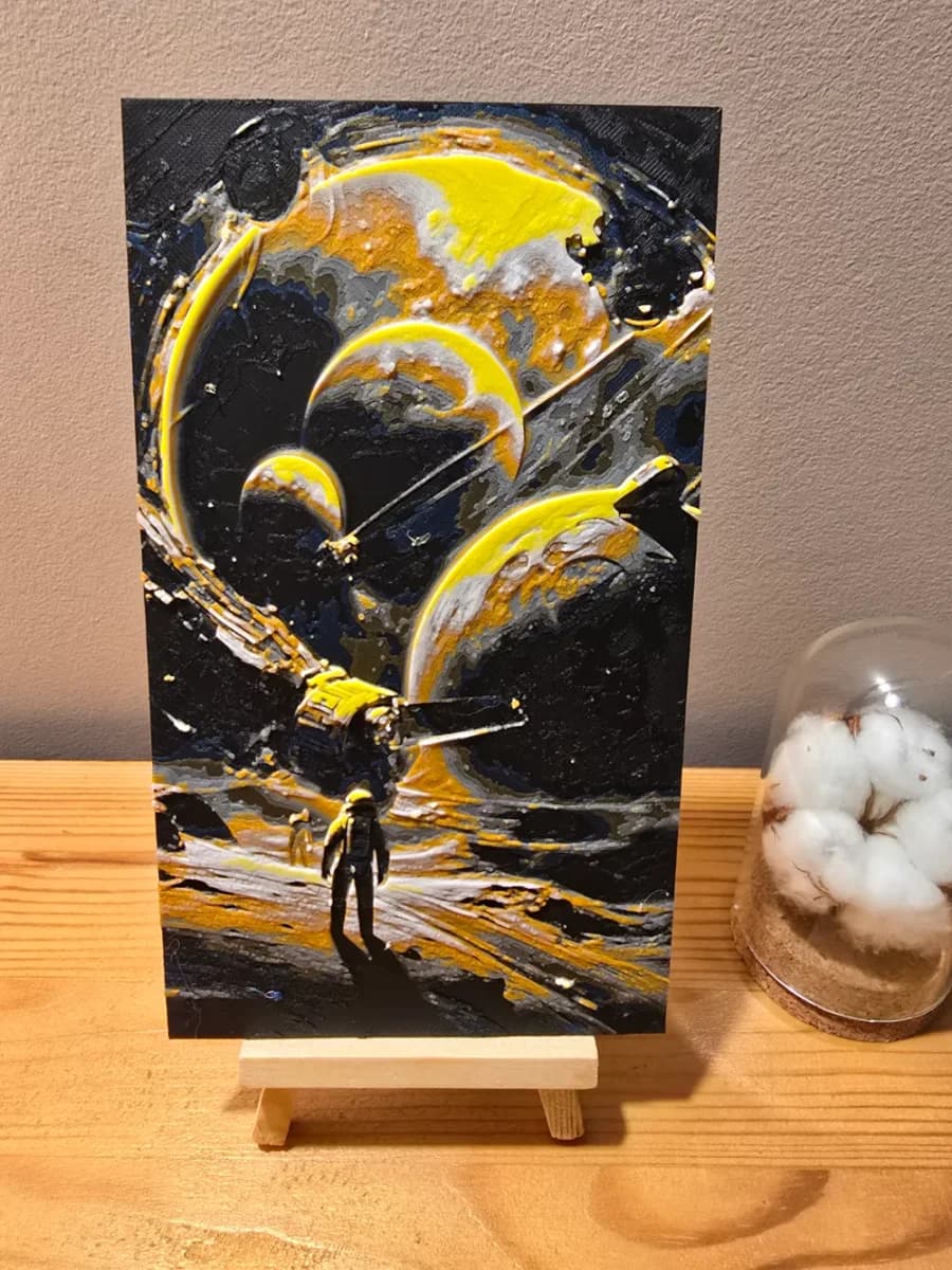 Exploration of a new planet hueforge by Kactus Fpv HueForge model: Exploration of a new planet hueforge by Kactus Fpv