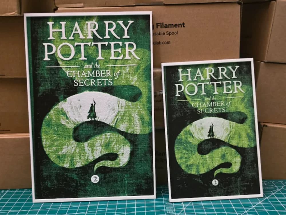 Harry Potter and the Chamber of Secrets Poster by Lumpy3D HueForge model: Harry Potter and the Chamber of Secrets Poster by Lumpy3D