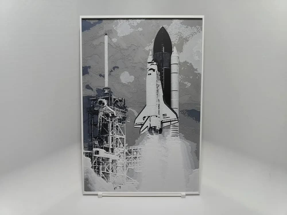 Space Shuttle Discovery - Hueforge by BeaN HueForge model: Space Shuttle Discovery - Hueforge by BeaN
