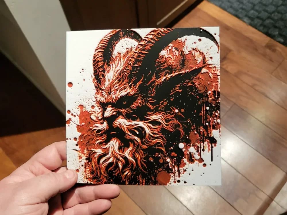 Graffiti Krampus Hueforge by 3Ree Printing HueForge model: Graffiti Krampus Hueforge by 3Ree Printing