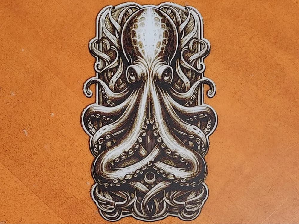 Octopus Bookmark - Hueforge by Sarge HueForge model: Octopus Bookmark - Hueforge by Sarge