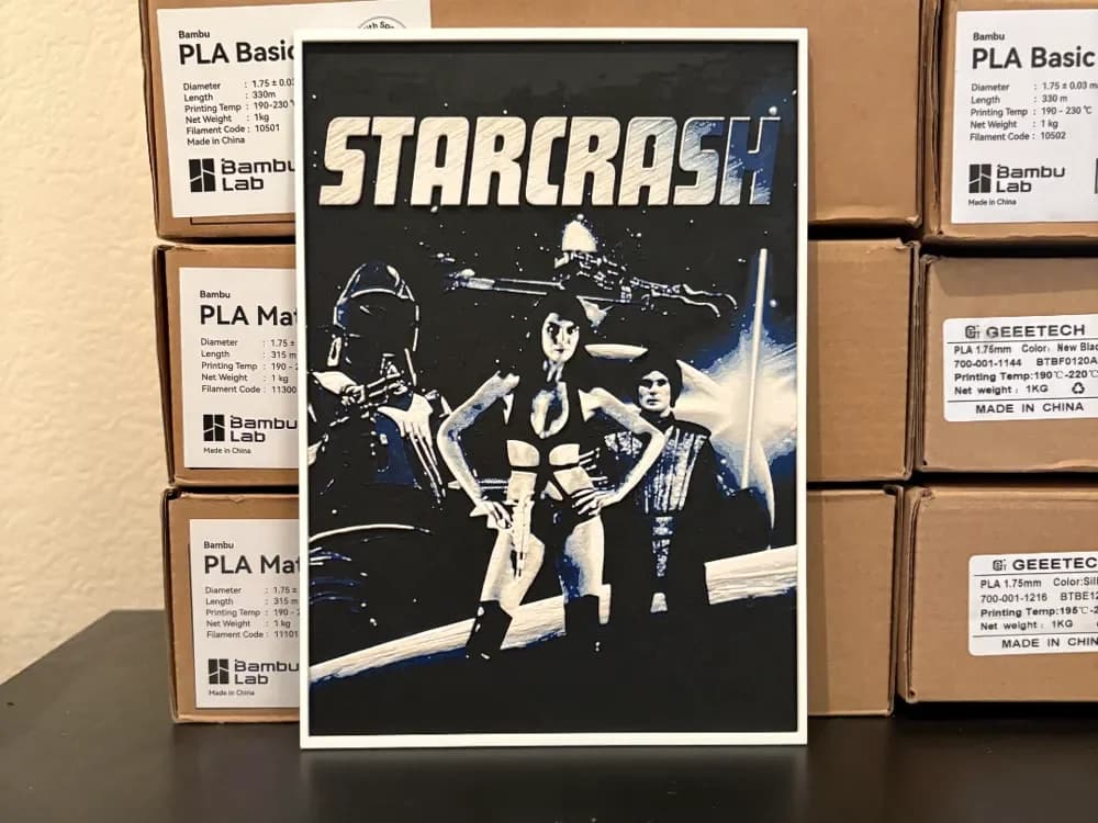 Starcrash Hueforge by Estiv HueForge model: Starcrash Hueforge by Estiv