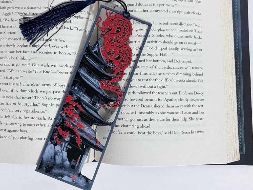Dragon Palace Bookmark by 3djd HueForge model: Dragon Palace Bookmark by 3djd