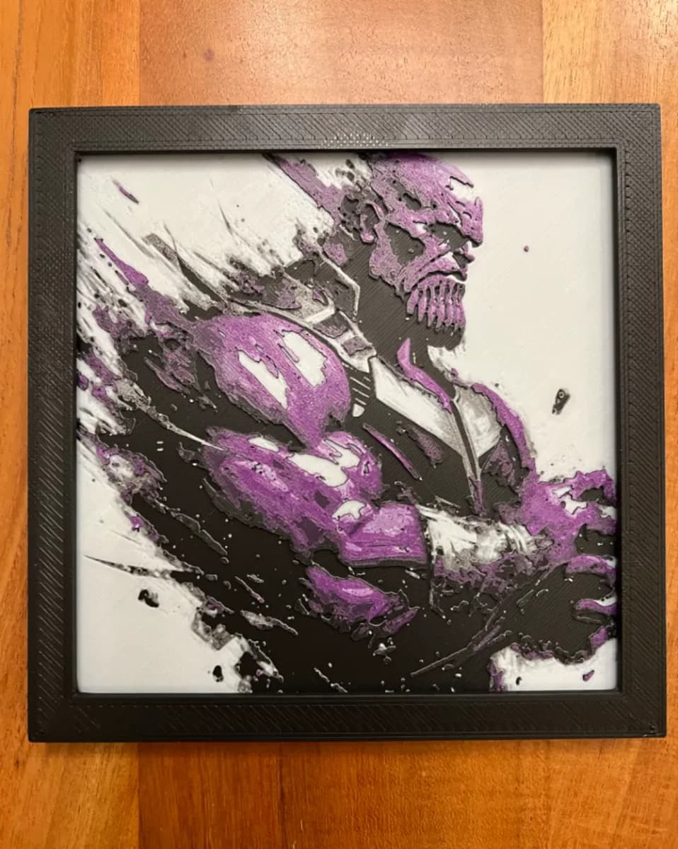Thanos by JustBe 3D Printing HueForge model: Thanos by JustBe 3D Printing