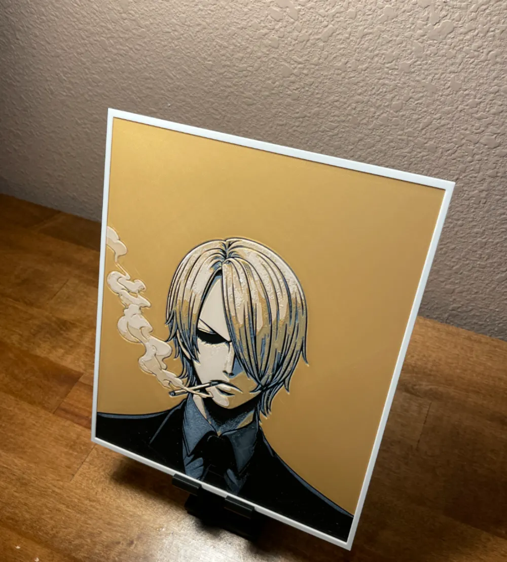 Hueforge - One Piece - Sanji by Cloudy Nostalgia HueForge model: Hueforge - One Piece - Sanji by Cloudy Nostalgia