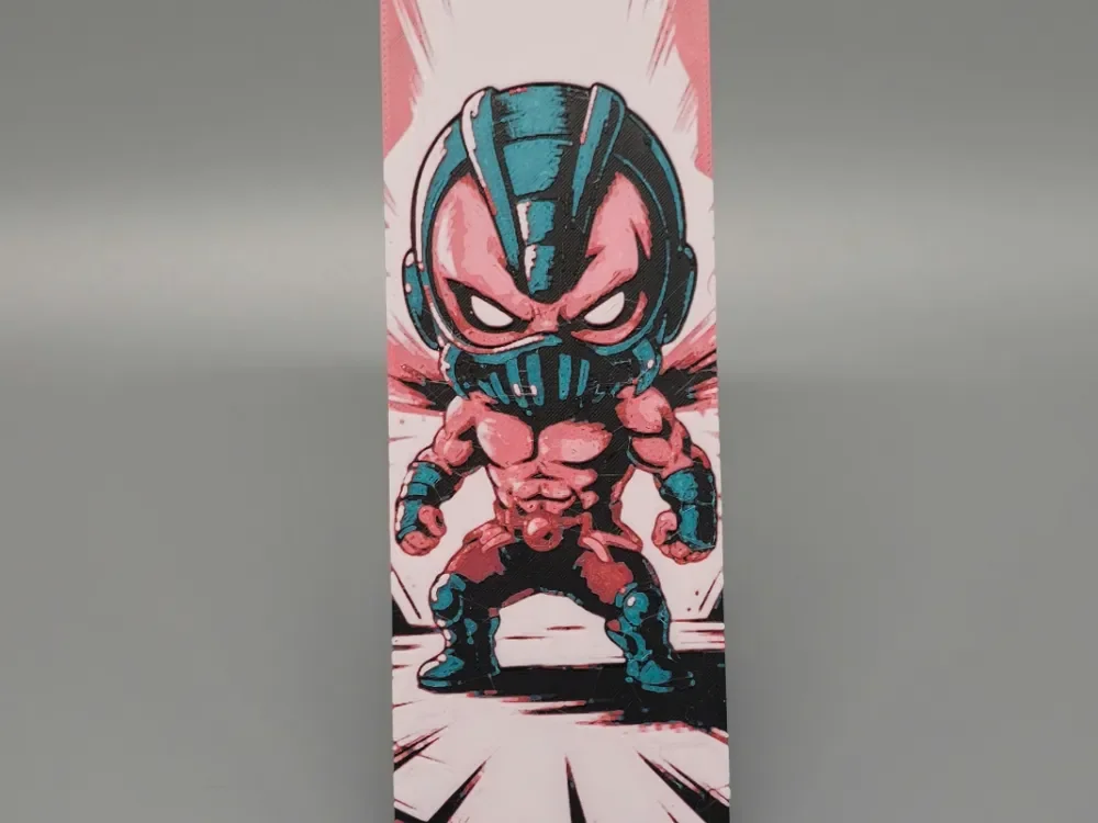 "Bookmark" Inspired by DC Comics Bane by BLUSH Designs HueForge model: "Bookmark" Inspired by DC Comics Bane by BLUSH Designs