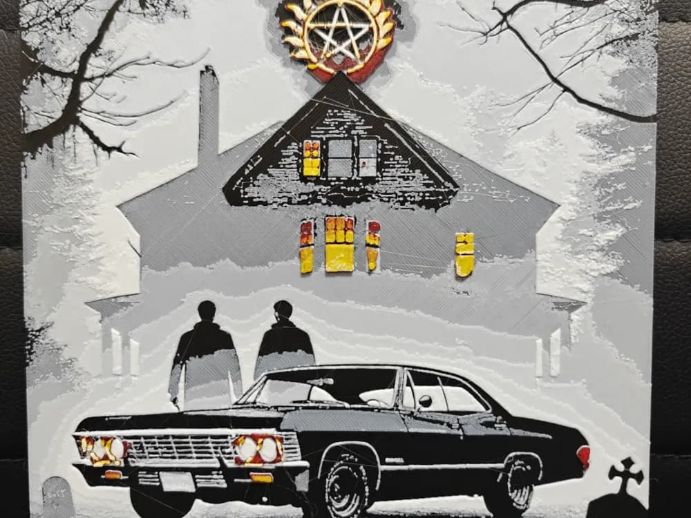 HueForge model: "Baby" Supernatural by TheHueforgeLady