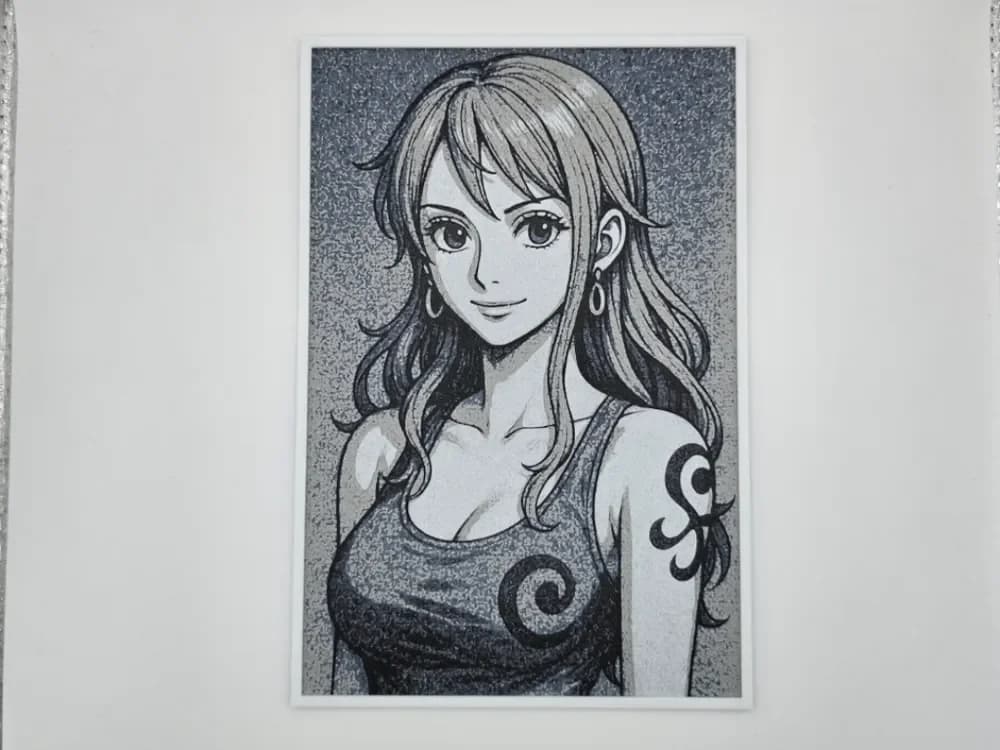 Portait Nami One piece by Kactus Fpv HueForge model: Portait Nami One piece by Kactus Fpv