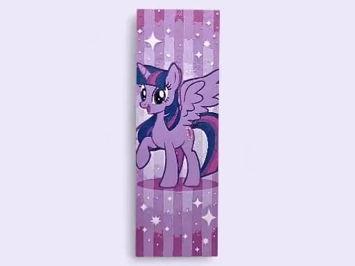 Twilight Sparkle MLP 50mm x 150mm Bookmark by MythicHue's HueForge model: Twilight Sparkle MLP 50mm x 150mm Bookmark by MythicHue's
