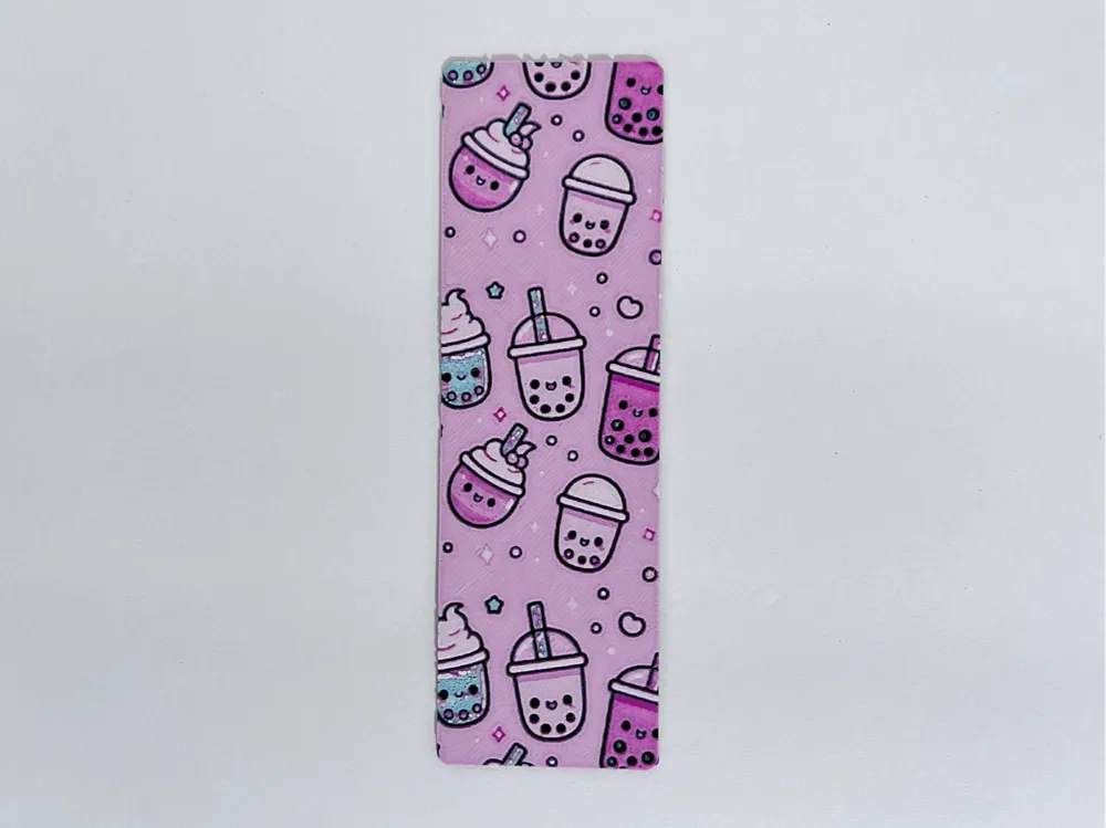 Bookmark - Boba Tea Collage by 3djd HueForge model: Bookmark - Boba Tea Collage by 3djd