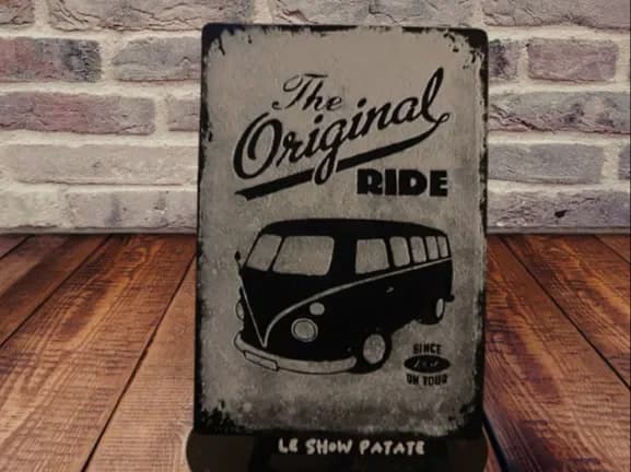 Plaque vintage Van Life hueforge by leshowpatate HueForge model: Plaque vintage Van Life hueforge by leshowpatate