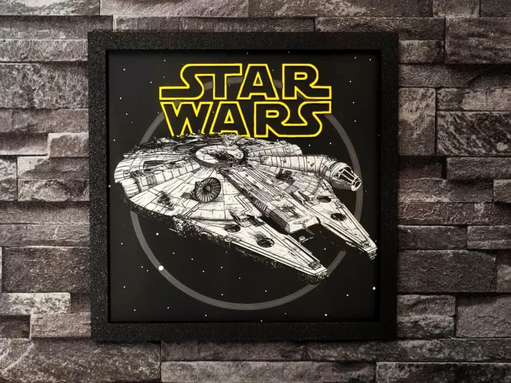 Millennium Falcon 4 colors by StefBull85 HueForge model: Millennium Falcon 4 colors by StefBull85