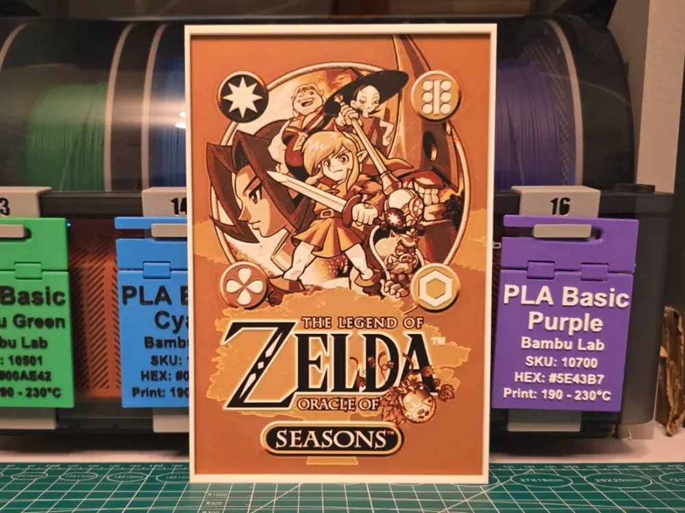 The Legend of Zelda: Oracle of Seasons - Hueforge by Lumpy3D HueForge model: The Legend of Zelda: Oracle of Seasons - Hueforge by Lumpy3D