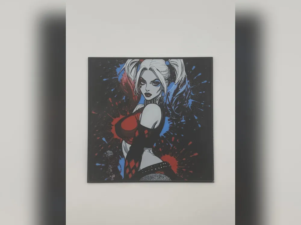 Harley Quinn Paint Splash HueForge Print Harley Quinn Paint Splash HueForge Print