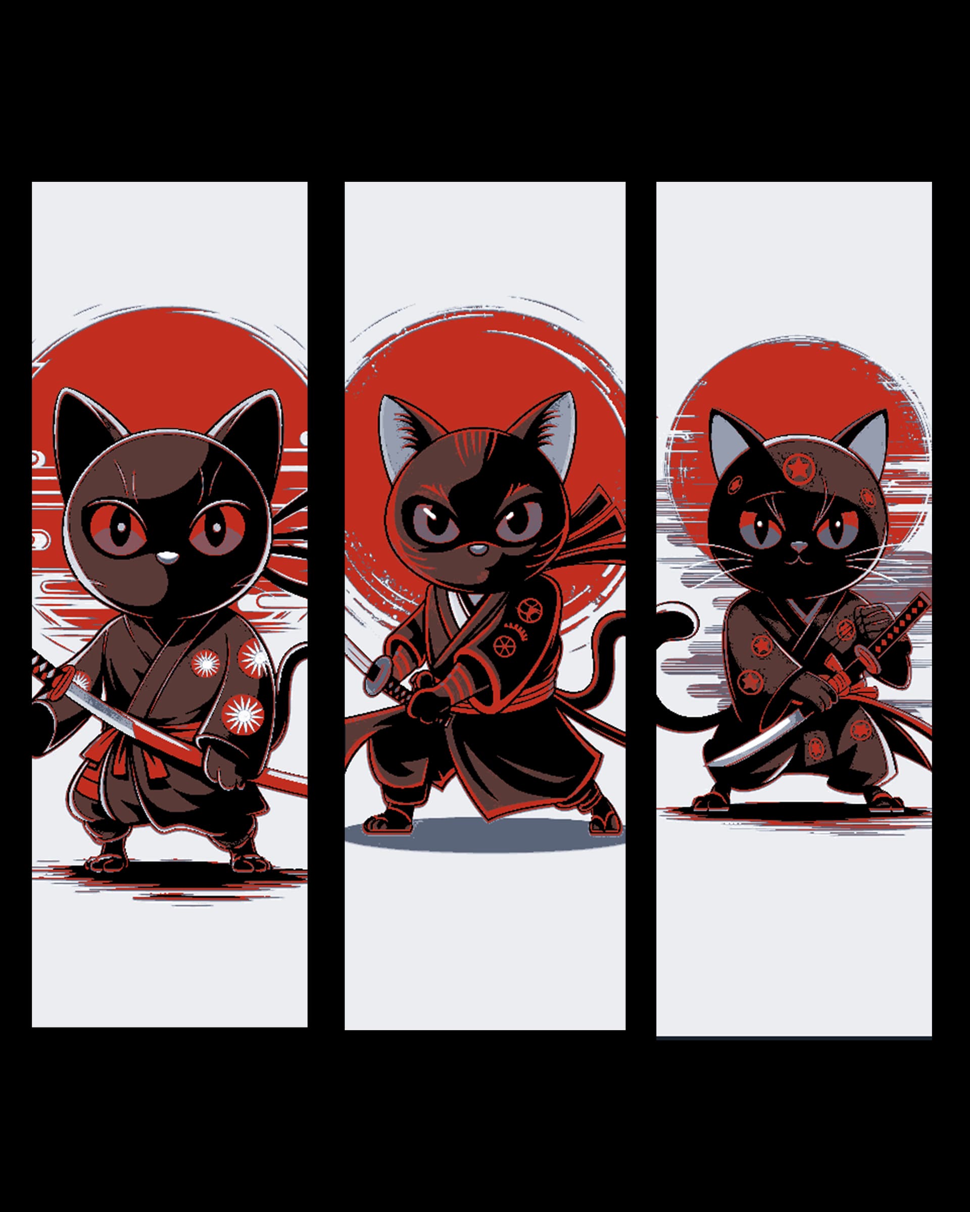 the masterful cat ninja poised to defend - Set of bookmarks by BooneCo3d HueForge model: the masterful cat ninja poised to defend - Set of bookmarks by BooneCo3d