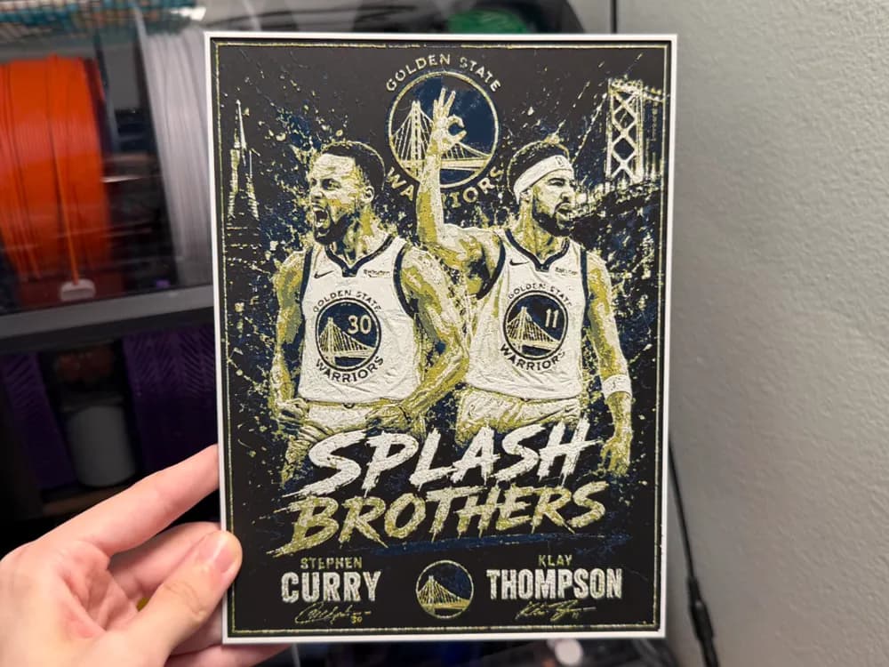 Splash Brothers Poster HueForge by liv_3d HueForge model: Splash Brothers Poster HueForge by liv_3d
