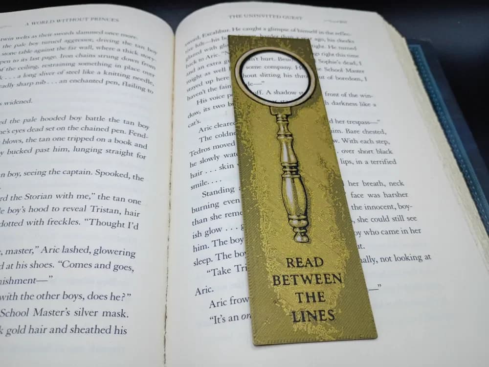 Magnifying Glass, Read Between the Lines Bookmark Magnifying Glass, Read Between the Lines Bookmark