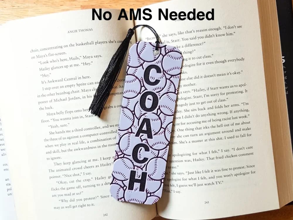 Bookmark, Baseball Coach, Hueforge. Bookmark, Baseball Coach, Hueforge.