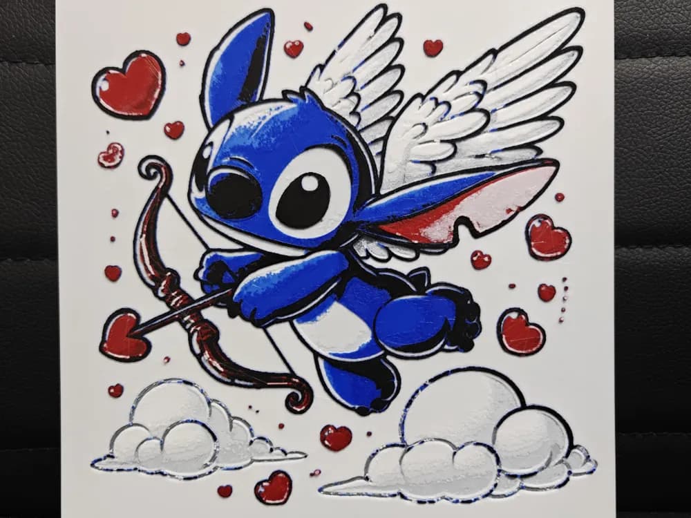 Stitch Cupid by TheHueforgeLady HueForge model: Stitch Cupid by TheHueforgeLady