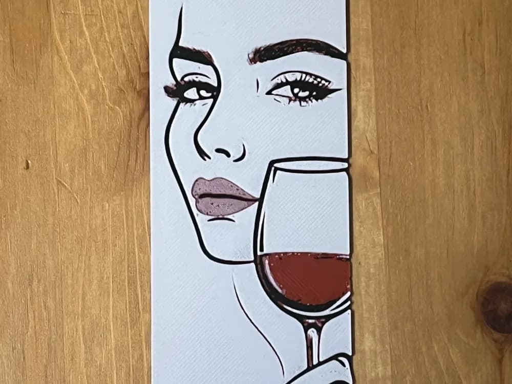wine bookmark by Morganja HueForge model: wine bookmark by Morganja