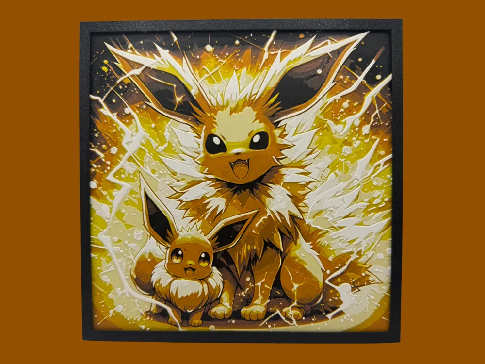 Jolteon and Eevee by Canadian Gamer HueForge model: Jolteon and Eevee by Canadian Gamer