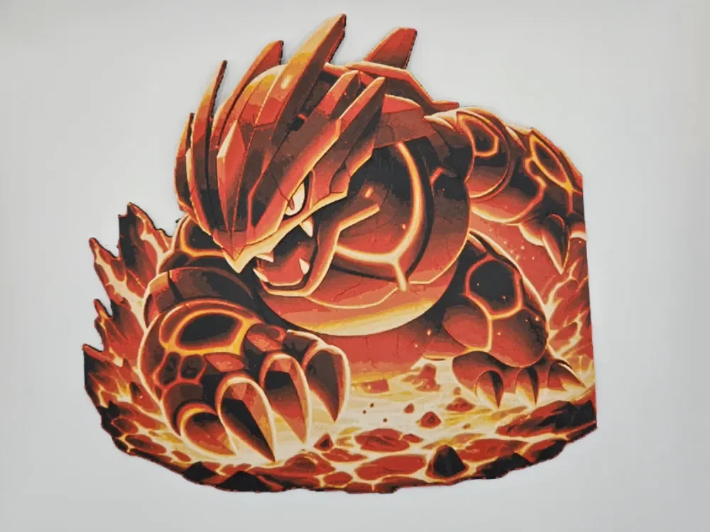 Groudon Pokemon by Kactus Fpv HueForge model: Groudon Pokemon by Kactus Fpv