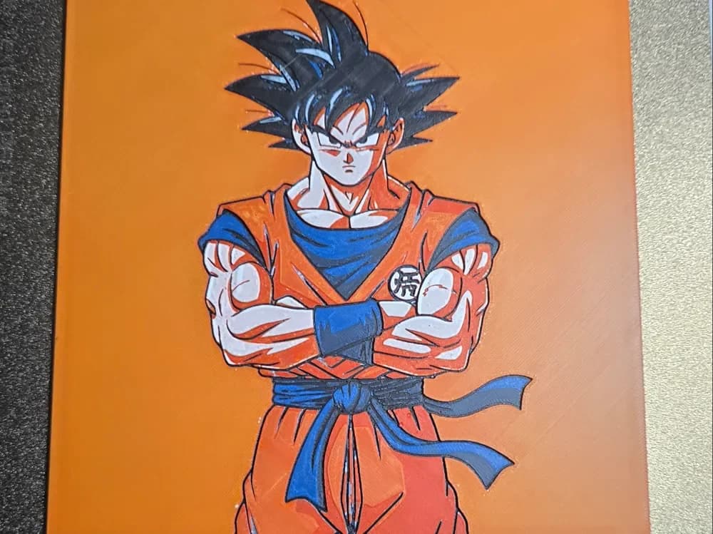 Dragon Ball San Goku by 3D-Mentiel HueForge model: Dragon Ball San Goku by 3D-Mentiel