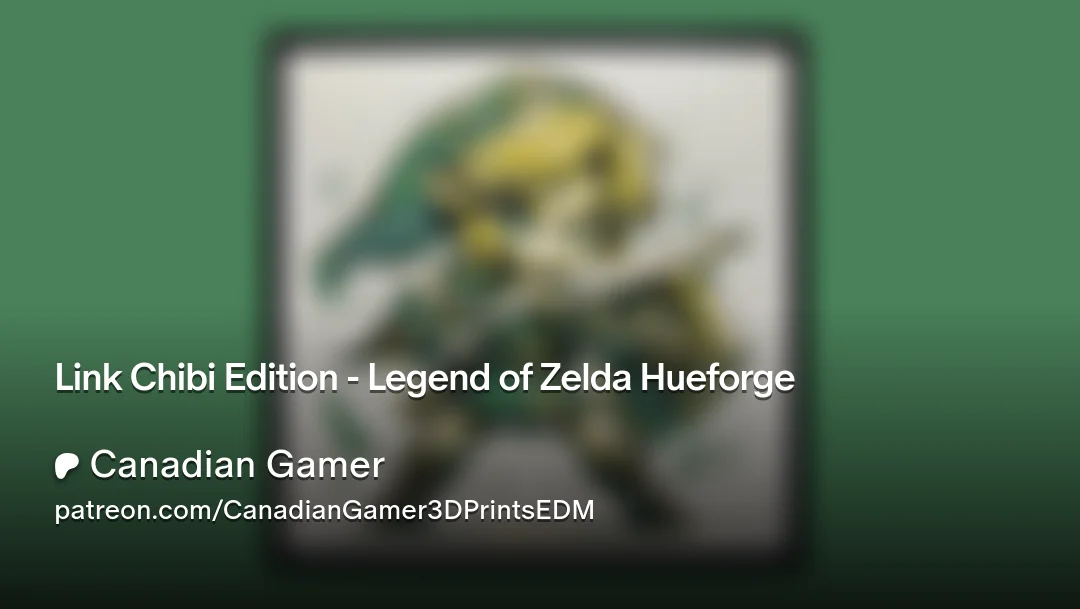 Link Chibi Edition - Legend of Zelda Hueforge by Canadian Gamer HueForge model: Link Chibi Edition - Legend of Zelda Hueforge by Canadian Gamer