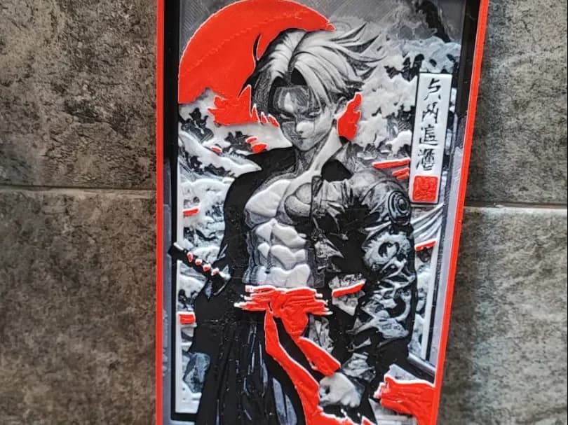 Samurai Trunks by Garuda3D HueForge model: Samurai Trunks by Garuda3D