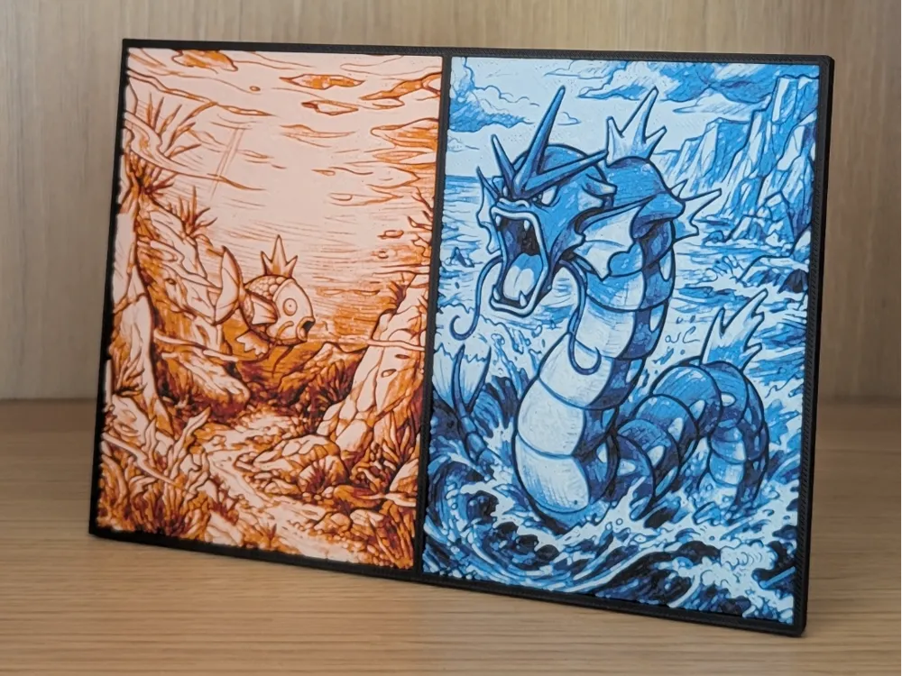 Magikarp & Gyarados Pokemon Hueforge & Frame Magikarp & Gyarados Pokemon Hueforge & Frame